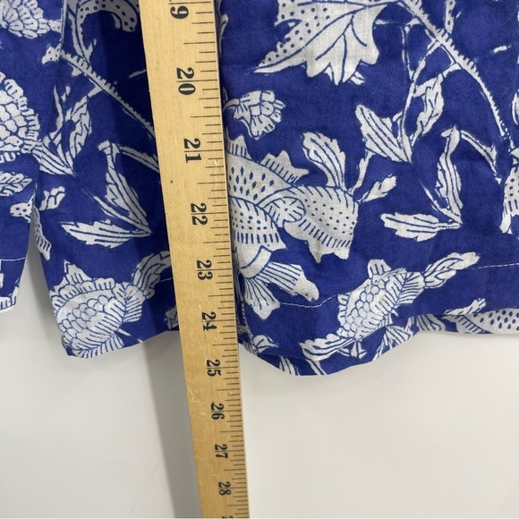 NoLoGo By Tina Malhame Heart & Soul block print top blue button front Sz S - Picture 7 of 7